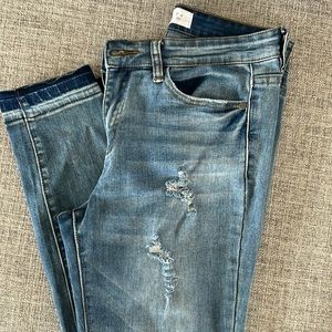 Nature Denim jeans. Size 27. Distressed with raw hem. Worn once.